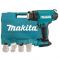 Фен будівельний Makita DHG181ZK акумуляторний, 18В, 550°C, 120/200 л/хв, SOLO