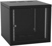 Шафа ZPAS 19" 15U 600x600 Z-BOX, змінні бічні стінки, скляні двері, 100kg max, чорна, вент. в компл.