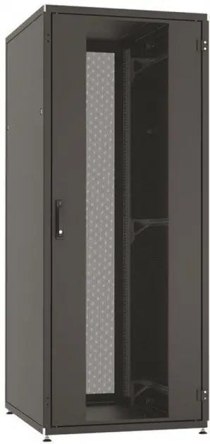 Шафа напільна ZPAS 19 ", 42U, 1963 х 800 х 1000 мм (ВхШхГ), передні двері: металева, перфорована (просвіт 80%), колір шафи: чорн