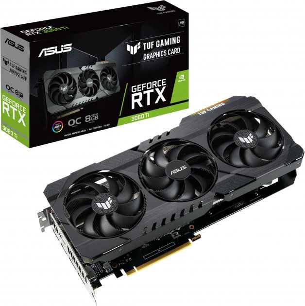 Вiдеокарта ASUS GeForce RTX3060 Ti 8GB GDDR6 TUF GAMING V2 LHR