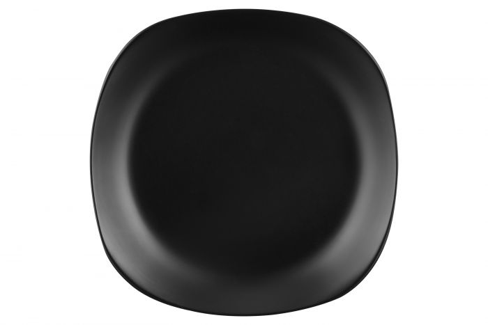 Тарілка десертна квадратна Ardesto Molize, 20 см, чорна, кераміка