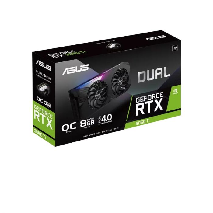 Вiдеокарта ASUS GeForce RTX 3060Ti 8GB GDDR6 DUAL OC LHR