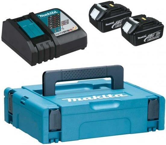 Набір акумуляторів + зарядний пристрій Makita 197952-5, LX BL1830 x 2шт (18В, 3Ач) + DC18RC, кейс Makpac1