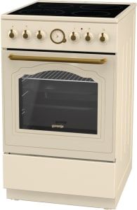 Плита Gorenje ECS5250CLI /склокераміка/50х60/аналоговий програматор/ духовка - 70 л/ гриль/слонової кістки