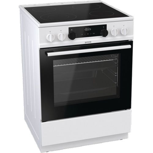 Плита Gorenje ECS6350WC/склокерамічна/60 см/71 л /приготування з парою/програматор IconLED/гриль/білий