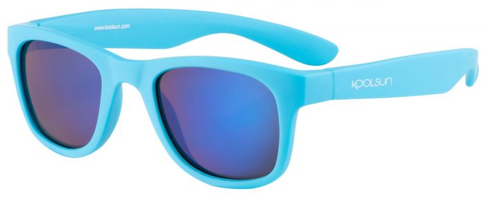 Дитячі сонцезахисні окуляри Koolsun неоново-блакитні серії Wave (Розмір: 3+)