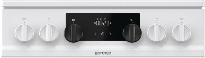 Плита Gorenje KS5350WF/комбі/програматор/ 50х60 /духовка-70 л/гриль/ функц. пара/електророзжиг/газ.контр./чавунні.реш/біла