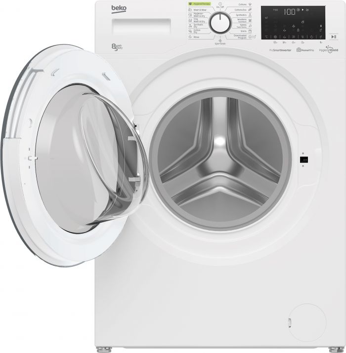 Прально-сушильна машина BEKO HTV8736XHT, 7кг (4кг), 1400, А, 59 см, Дисплей, Білий+сірий люк