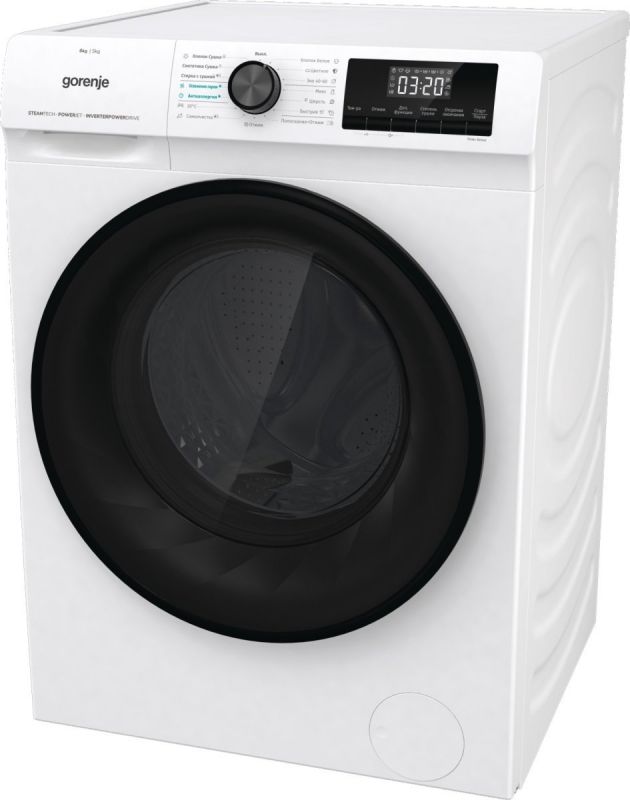 Прально-сушильна машина Gorenje WD8514S, 8кг (5кг), 1400, A+, глибина 61см, Дісплей, Інвертор, Білий,