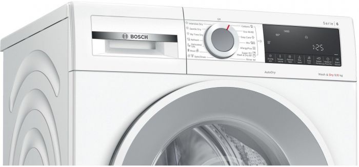 Прально-сушильна машина BOSCH WNA14400ME, 9кг (6кг), 1400, A, 60см, Дисплей, Білий