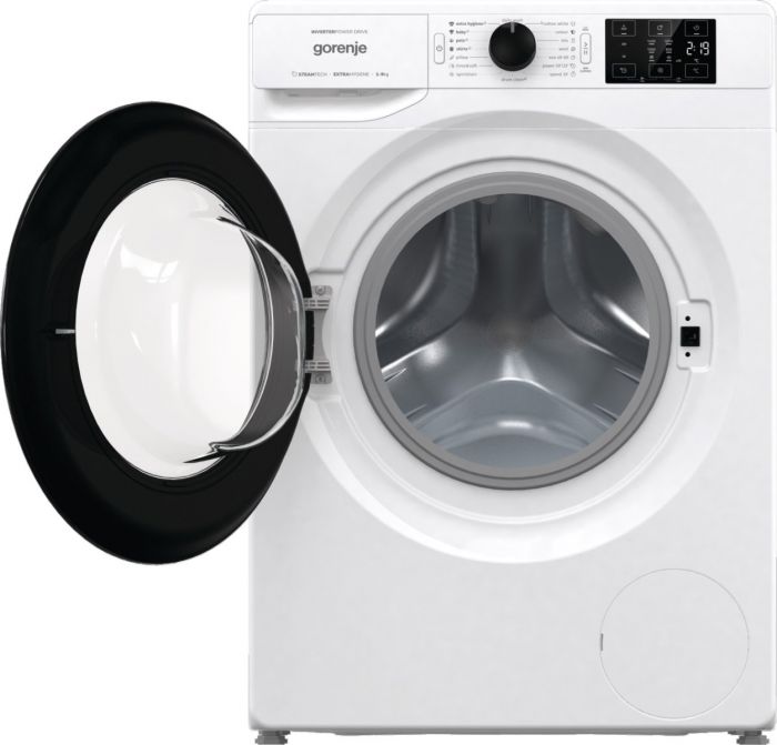 Пральна машина з фронт. загр. Gorenje WNEI94BS, інверторна, 9кг, 1400, A+++, Пар, глибина 60см, Дисплей, Білий