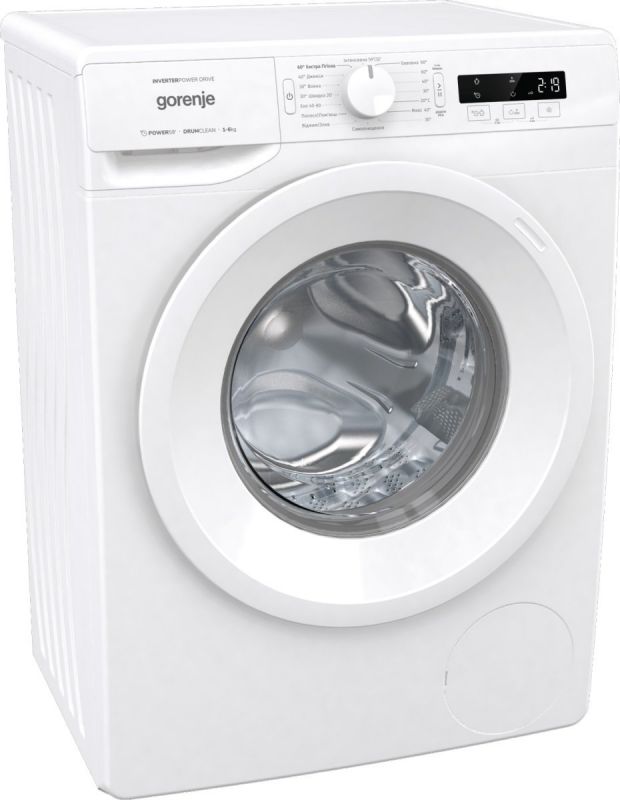 Пральна машина з фронт. загр. Gorenje WNPI62SB, інверторна, 6кг, 1200, A+++, глибина 46,5см, Дисплей, Білий