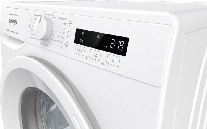 Пральна машина з фронт. завантаженням Gorenje WNPI72SB, інверторна, 7кг, 1200, A+++, глибина 46.5см, Дисплей, Білий