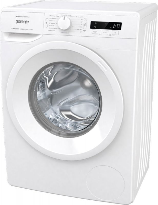 Пральна машина з фронт. завантаженням Gorenje WNPI72SB, інверторна, 7кг, 1200, A+++, глибина 46.5см, Дисплей, Білий