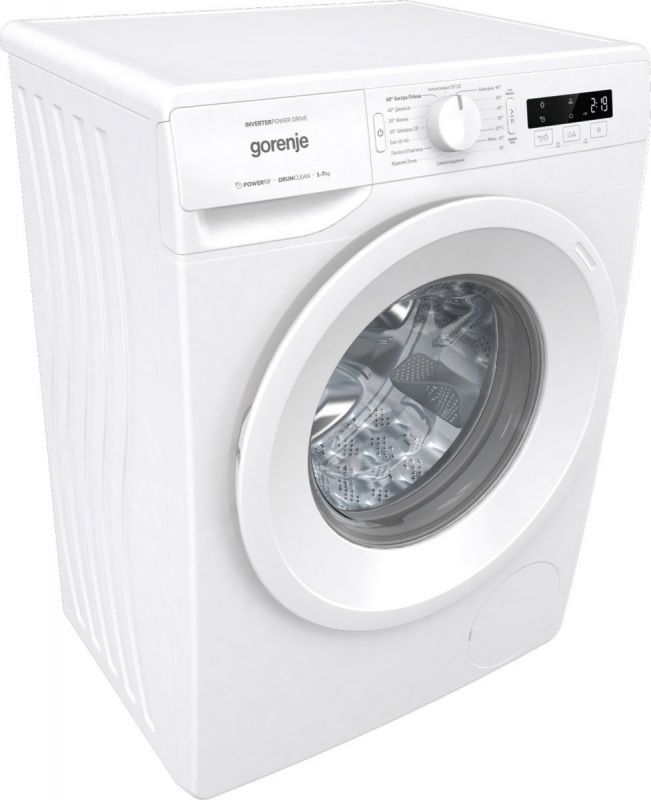 Пральна машина з фронт. завантаж.  Gorenje WNPI82BS, інверторна, 8кг, 1200, A+++, Пар, глибина 54.5см, Дисплей, Білий