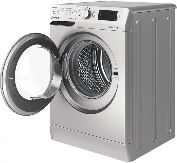 Пральна машина з фронт. завант. Indesit OMTWE71252SEU, 7кг, 1200, A+++, 54см, Дисплей, Сріблястий