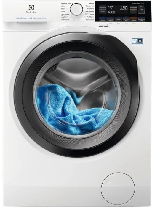 Прально-сушильна машина Electrolux EW7W368SU, 8кг (4кг), 1600, A, Пара, глибина 55см, Дисплей, Білий