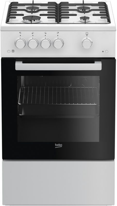 Плита газова Beko FSG52020FW - 50х60 см/4 конф./емал. решітки/газ-контроль/білий