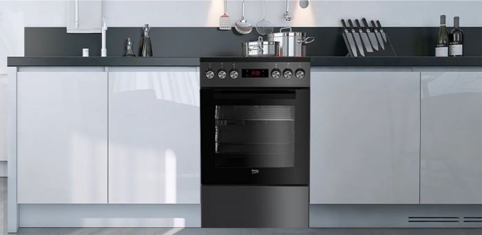 Плита комбінована Beko FSM52330DAO -50х60 см/чавун/60л/чорний