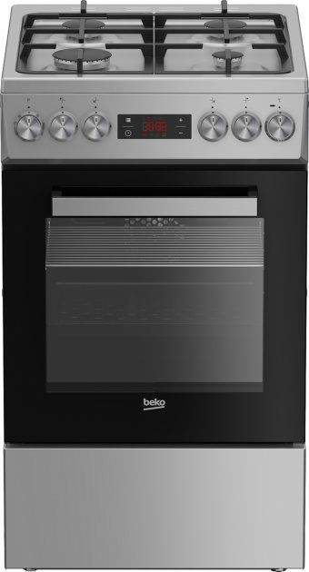 Плита комбінована Beko FSM52335DS -50х60 см/газ-контр/чавун/60л/нерж. сталь