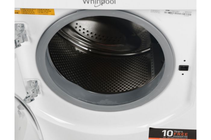 Вбуд. прально-сушильна машина Whirlpool BIWDWG75148, 7кг (5кг), 1400, A+++, Пара, 60см, Дисплей, Білий