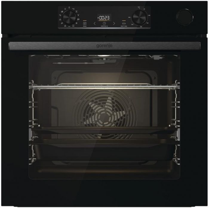 Духовка Gorenje BSA6737E15BG/ 77 л/ A+/IconLed/гриль/швидкий нагрів/з функц. пароварки/багаторівневе приготув/чорний