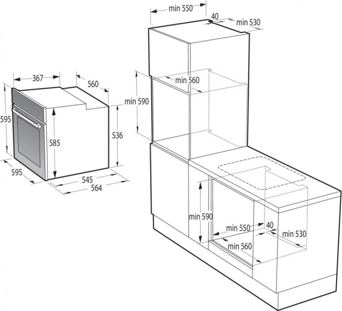 Духовка Gorenje BPS6737E13WG/ 77 л/ A+/IconLed/гриль/піроліз/швидкий нагрів/ приготування на пару/білий