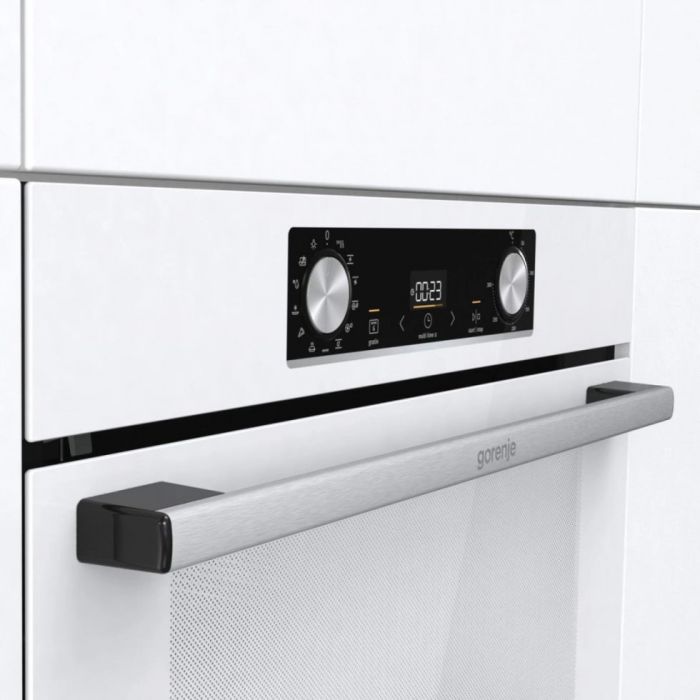 Духовка Gorenje BPS6737E13WG/ 77 л/ A+/IconLed/гриль/піроліз/швидкий нагрів/ приготування на пару/білий