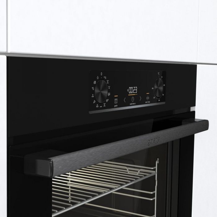 Духовка Gorenje BOS6737E06B/ 77 л/ IconLed/ гриль/ таймер/швидкий нагрів/ приготування на пару/чорний