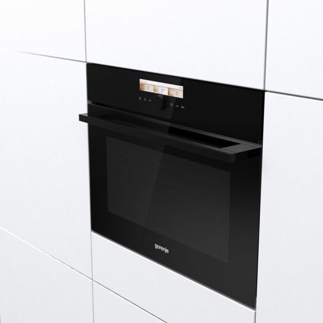 Духовка Gorenje BCM598S17BG/компактна з функц м/хв.пічки/ 50 л/сенс.програм/ електрон.упр/гриль/чорний