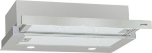 Вбудована телескопічна витяжка Gorenje TH62E4X/ 60 см./3 швидк/450 м?/год./ алюм.фільтр/механіч упр (кнопочне)/LED/нержав