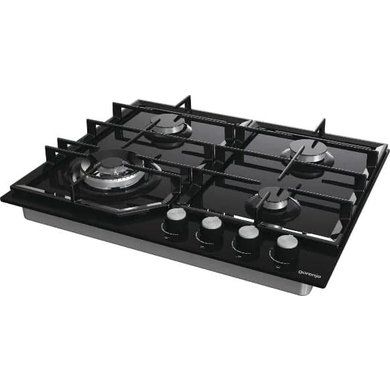 Варильна поверхня Gorenje GTW641KB/газ на склі/розжиг/конф.Wok/газ-контроль/чугуна реш./чорний