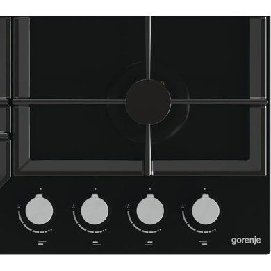 Варильна поверхня Gorenje GTW641KB/газ на склі/розжиг/конф.Wok/газ-контроль/чугуна реш./чорний