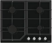 Варильна поверхня Gorenje GT641KB/газ на склі/розжиг/газ-контроль/чугунна реш./чорний