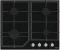 Варильна поверхня Gorenje GT641KB/газ на склі/розжиг/газ-контроль/чугунна реш./чорний