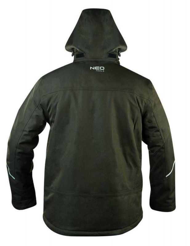 Куртка робоча NEO CAMO, розмір L (52), з мембраною з TPU, водостійкість 5000мм, світлоповертаючі елементи, капюшон