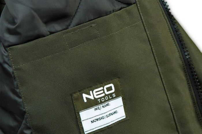 Куртка робоча NEO CAMO, розмір M (50), з мембраною з TPU, водостійкість 5000мм, світлоповертаючі елементи, капюшон