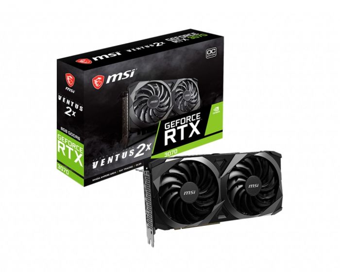 Вiдеокарта MSI GeForce RTX3070 8GB GDDR6 VENTUS 2X OC LHR