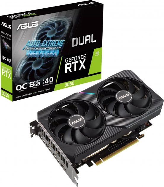 Вiдеокарта ASUS GeForce RTX3050 8GB GDDR6 DUAL