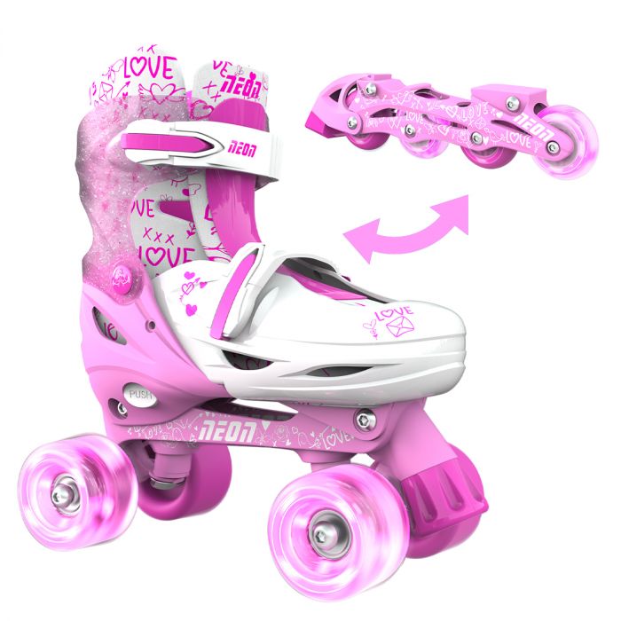 Ролики Neon COMBO SKATES Рожевий (Розмір 34-38)