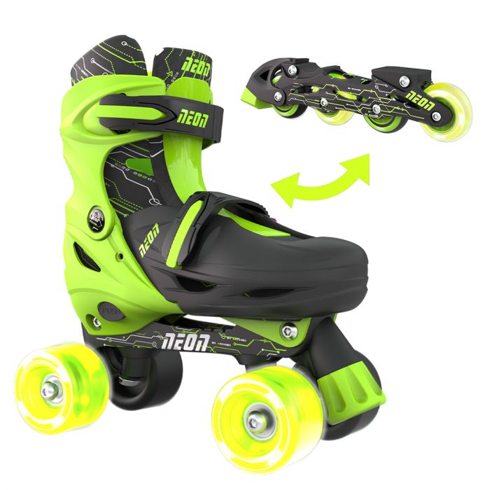 Ролики Neon COMBO SKATES Салатовий (Розмір 30-33)