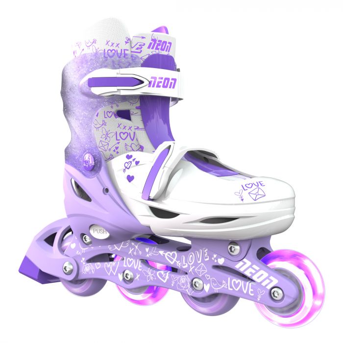 Ролики Neon Combo Skates Фіолетовий (Розмір 30-33)