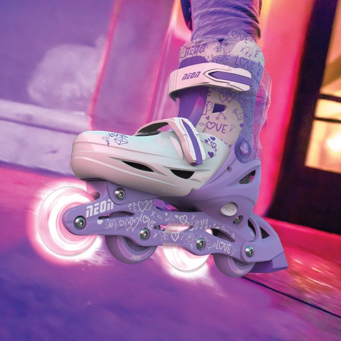 Ролики Neon Combo Skates Фіолетовий (Розмір 30-33)