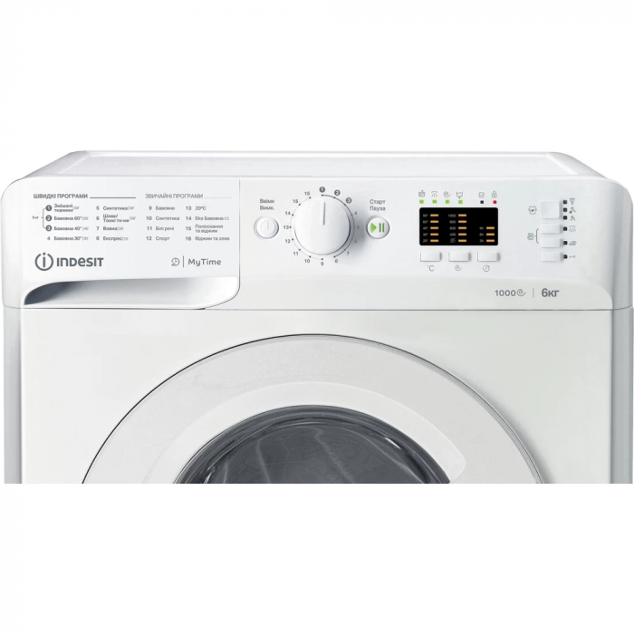 Пральна машина з фронт. завант. Indesit OMTWSA61052WUA, 6кг, 1000, A++, 43см, Білий