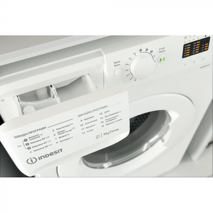 Пральна машина з фронт. завант. Indesit OMTWSA61052WUA, 6кг, 1000, A++, 43см, Білий