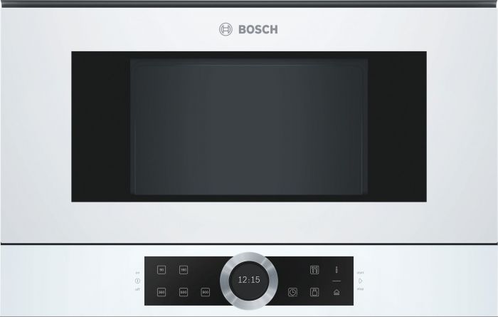 Вбудовувана мікрохвильова піч Bosch BFL634GW1 - 21л./900Ватт/TFT дисплей/білий