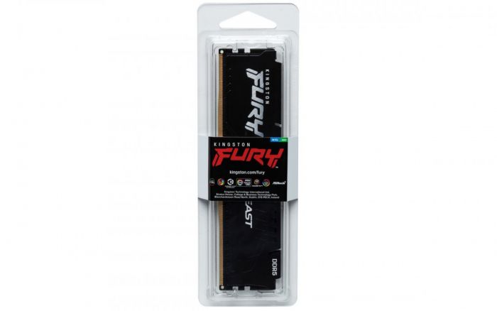 Пам'ять ПК Kingston DDR5 16GB 6000 FURY Beast Black