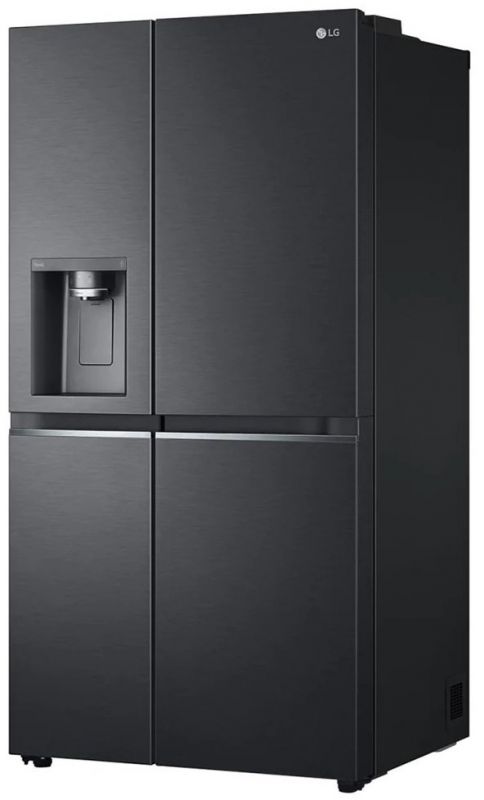 Холодильник SBS LG GC-L257CBEC, 179х74х91см, 2 дв., Холод.відд. - 412л, Мороз. відд. - 205л, A+, NF, Лінійний , Зона свіжості, Внутрішн. диспл., Диспенсер, Чорний матовий