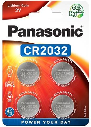 Батарейка Panasonic літієва CR2032 блістер, 4 шт.