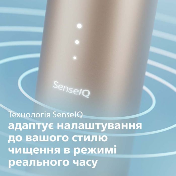 Щітка зубна електр. Philips, Sonicare DiamondClean Prestige 9900, 62т. колив/хв, насадок-1, SenseIQ, зарядний чохол, бежевий